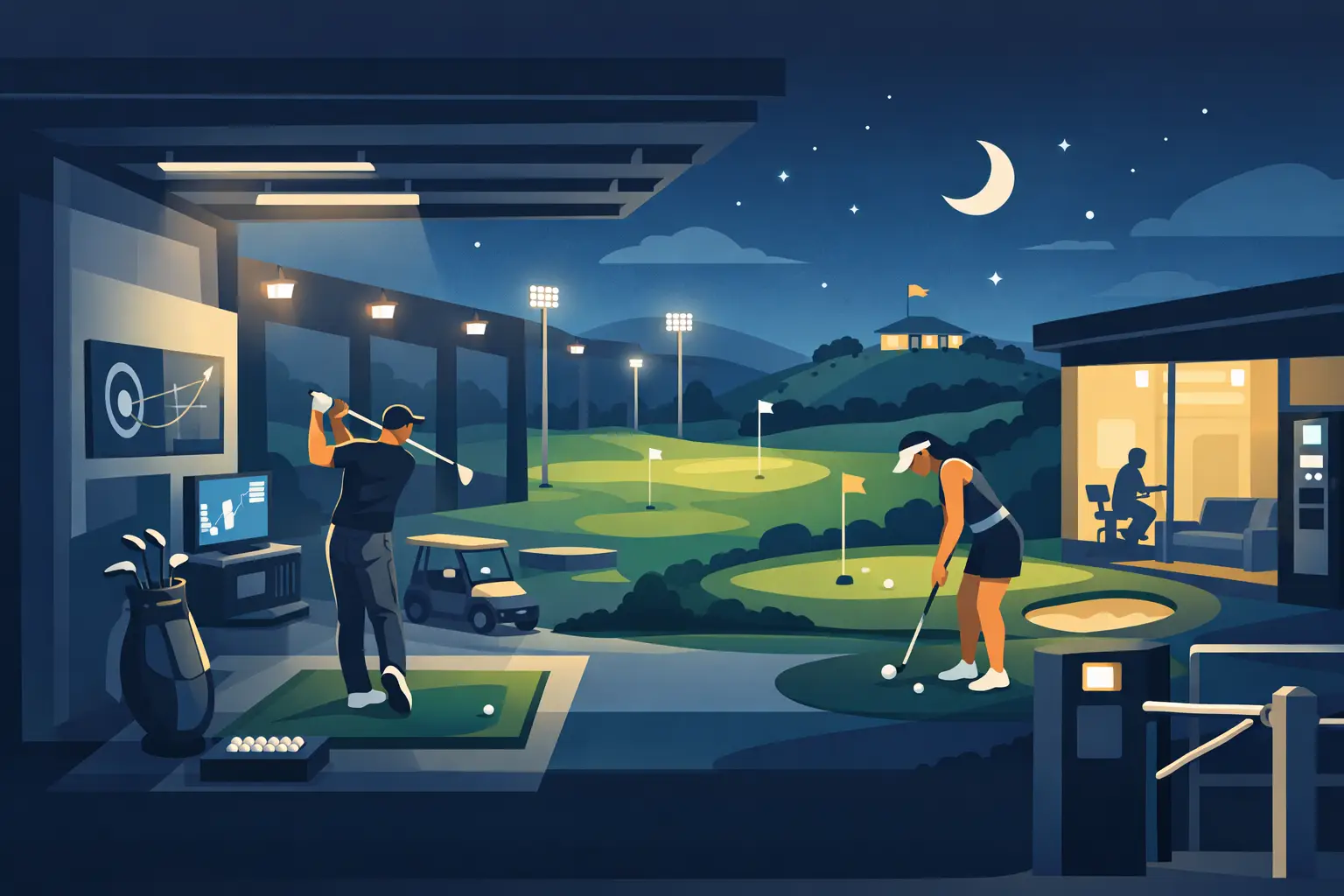 Why a 24 Hour Golf Practice Facility Wins